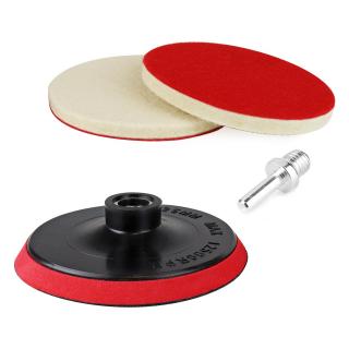 Set de lustruit Felt Car cu doua tampoane + disc 125 mm + adaptor M14