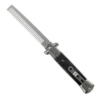 Briceag Pieptan AKC Negru, Inox 420, Maner Rasina, 23 cm