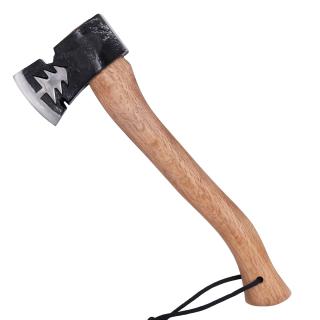 Toporisca SRV06, Gradina  Camping, Forjat Manual,  Otel Carbon, Maner Fag, 34 cm