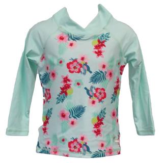 Bluza Copii Maneca Lunga, Anti-Iritatii, Protectie Soare UPF50+, Floral Mint, Diverse marimi