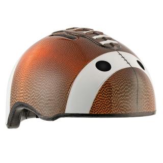 Casca bicicleta copii, dimensiune reglabila 49-55 cm, 2-7 ani, Football Maro