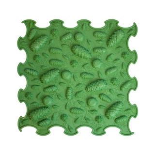 Covoras ortopedic pentru masaj, 1 piesa, model Pinecones, Verde menta