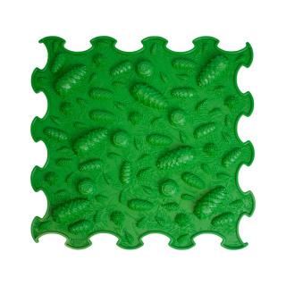 Covoras ortopedic pentru masaj, 1 piesa, textura rigida, model Pinecones, Verde inchis