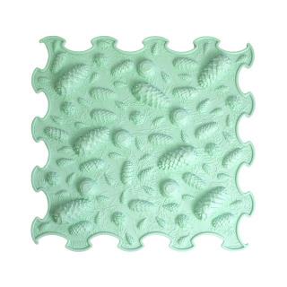 Covoras ortopedic pentru masaj, 1 piesa, textura rigida, model Pinecones, Verde pal