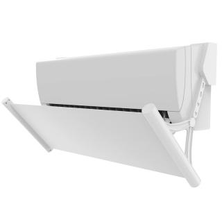 Deflector pentru protectie curent aer conditionat, Empria, ajustabil pe 4 niveluri, retractabil, Alb