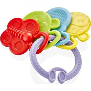 Jucarie dentitie Rattle Teether BabyJem, Diverse culori