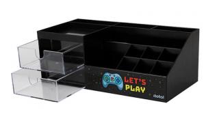 Organizator de birou, design Lets play, negru, iTotal