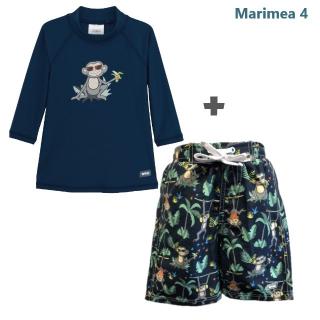 PACHET: BERMUDE + BLUZA CU MANECA LUNGA, Navy Jungle, Marimea 4