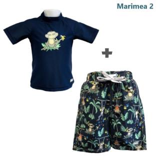 PACHET: BERMUDE + TRICOU, Navy Jungle, Marimea 2