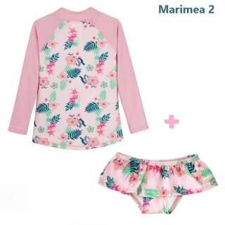 PACHET: SLIP + BLUZA, Floral Pink, Marimea 2