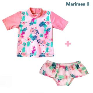 PACHET: SLIP + TRICOU, Floral Pink, Marimea 0