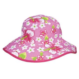 Palarie Bebelusi Reversibila, Protectie Soare UPF50+, Floral Pink, 0 - 2 ani