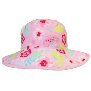 Palarie Bebelusi Reversibila, Protectie Solara UPF50+, Pink Floral, Diverse marimi