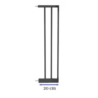 Prelungire poarta de siguranta, 20 cm, Negru