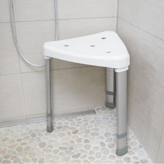 PRODUS RESIGILAT - Scaun de baie, scaun de dus, Empria, deluxe cu 3 picioare, rezistent 150 kg, inaltime ajustabila 46-64 cm