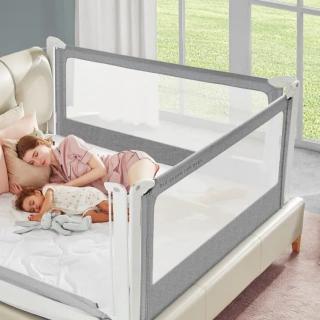 Protectie laterala pat Premium XXL inaltime ajustabila 81-96 cm, 102 cm, Gri inchis