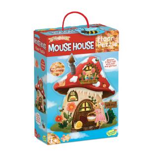 Puzzle de podea in forma de ciupercuta, Casuta soriceilor, Mouse House Floor Puzzle