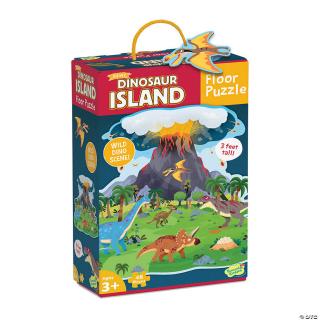 Puzzle de podea Insula dinozaurilor, Dinosaur island floor puzzle, Peaceable Kingdom