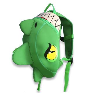 Rucsac pentru copii, model 3D cu Dragon, bretele ajustabile, Verde