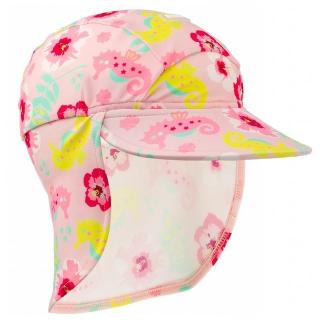 Sapca protectie soare cu protectie gat, Floral Pink, Marimea L