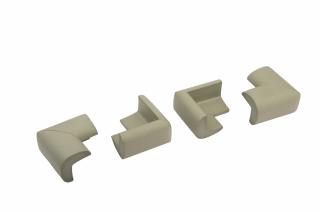 Set 4 bucati groase protectii colturi mobilier, 3.5x1.2x5.5 cm, Gri