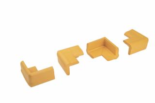 Set 4 bucati mamut protectii colturi mobilier, 4x1.3x7 cm, Portocaliu