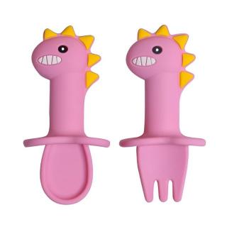 Set mini tacamuri diversificare bebelusi, silicon alimentar, cu cutie depozitare, flexibile, Dino, Empria