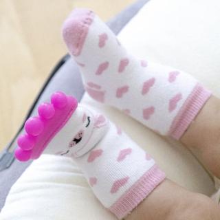 Sosete cu accesoriu dentitie BabyJem Teether Socks, Roz