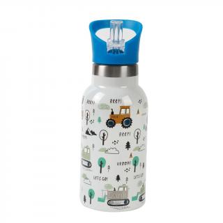 Termos pentru copii, din otel inoxidabil, design vehicule, 350 ml