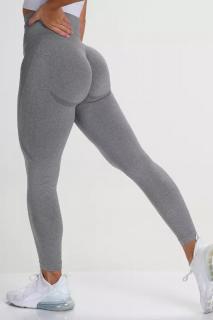 Pantaloni yoga fitness, Gri