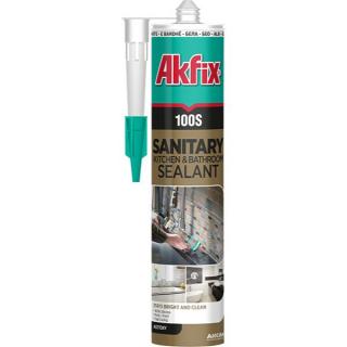 AKFIX SILICON SANITAR TRANSP 280ML 100S-T