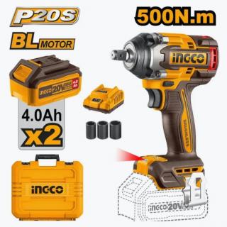 INGCO AUTOFILETANTA 20V 1 2 500NM CU PATRAT+2 ACUM 4AH CIWLI2050