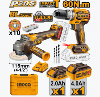 INGCO BORMASINA 66NM + FLEX +2 ACUMULATORI SI INCARCATOR CKLI20273E