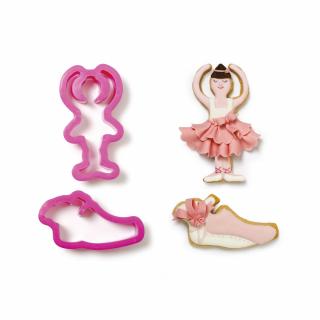 Balerina - Decupatoare Plastic O 9 si 9.5 x H 2.2 cm, Set 2 Buc