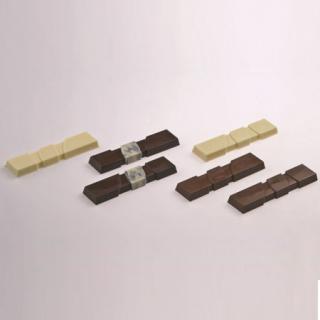 Batoane Ciocolata 11.9 x 3 x H 1 cm - Matrita Policarbonat Geomc, 8 cavitati