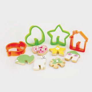 Biscuiti Atasare pe Cani 6 Forme Mixte - Decupatoare Plastic O 7 x H 2 cm, Set 12 Buc