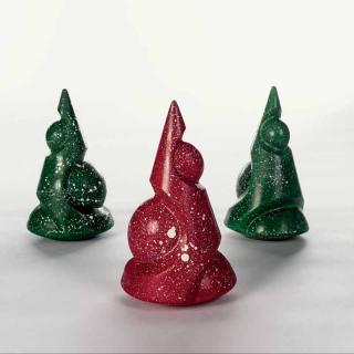 Brad Craciun Merlin 3D, O 12 x H 20 cm, Set Matrite Plastic 2 Subiecte Ciocolata