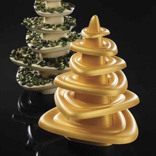 Brad Craciun Saturno 3D, O 16.5 x H 19.5 cm, Set Matrite Plastic 1 Subiect Ciocolata
