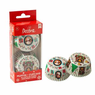 Chese L Hartie Modele Craciun Om de Zapada, O 5 x H 3.2 cm, 36 buc