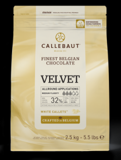Ciocolata Alba 32% VELVET, 2.5 Kg, Callebaut