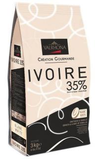 Ciocolata Alba Ivoire 35 %, 3 Kg, Valrhona