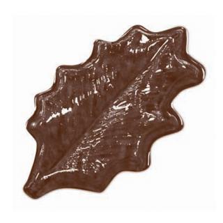 Decor Craciun Holly Leaf - Matrita Plastic Ciocolata