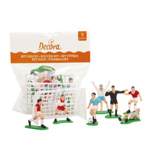 Decor Necomestibil Tort, Set Figurine Fotbal O 4.5 - 8 cm, 9 Piese