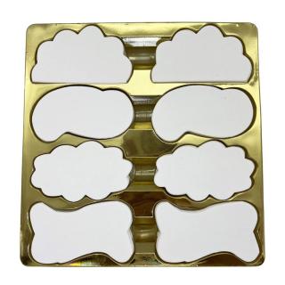 Decor Pasta Zahar Alb, Placute Personalizabile, Set 80 buc