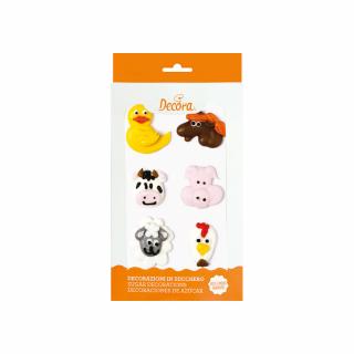 Decor Zahar - Animale Ferma O 4 cm, 6 modele, 6 buc