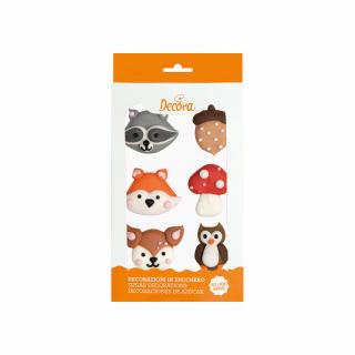 Decor Zahar - Animale Padure O 3.5 si 4 cm, 6 modele, 6 buc