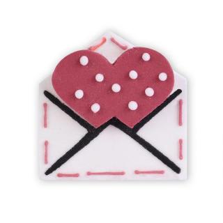 Decor Zahar - Subiecte Love - Inima, plic, Cupidon 4 cm, 60 buc