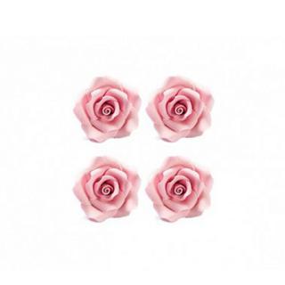 Decor Zahar - Trandafiri Roz O 3.5 cm, 30 buc