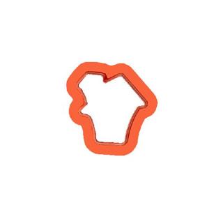 Decupatoare Plastic Halloween - Casa Bantuita, O 3.8 x H 2.2 cm