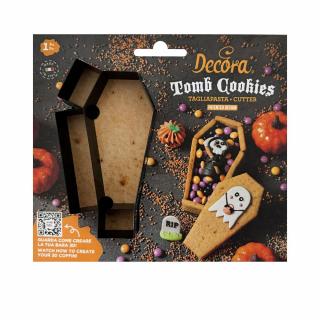 Decupator Plastic Halloween - Sarcofag 10, 13 x 5, 7 x H 2.2, 3 cm, 2 buc